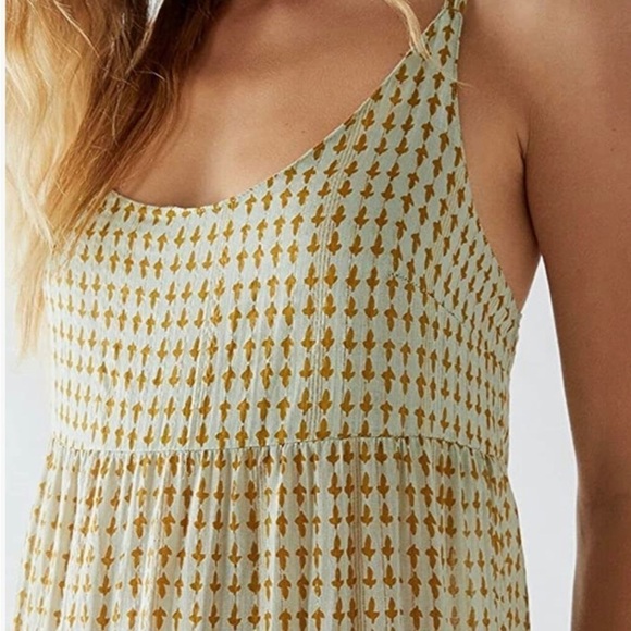 Free People Women’s Midnight Dance Printed Cotton Maxi Dress Light Grey XS - Picture 6 of 16